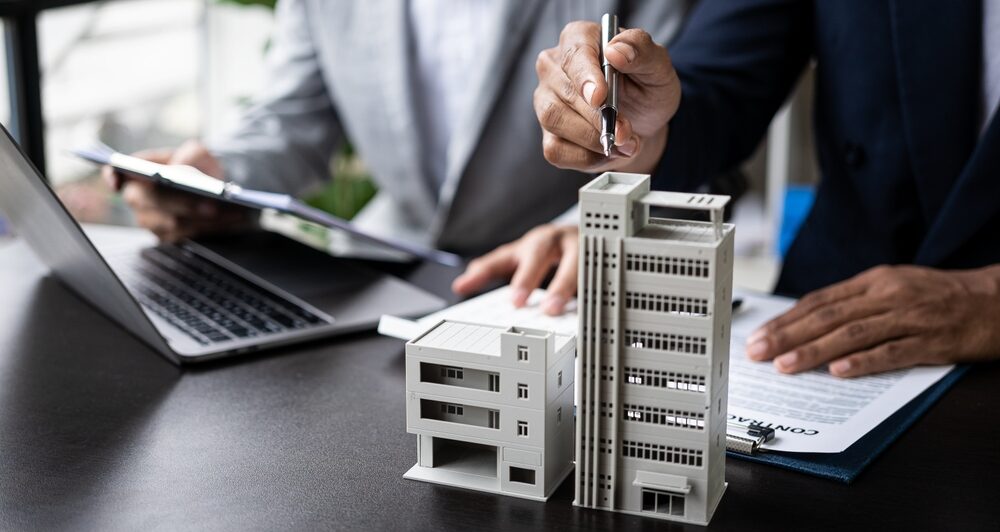 Client meeting over commercial property.